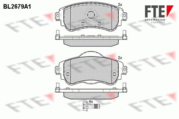 FTE Комплект тормозных колодок, дисковый тормоз 9010912