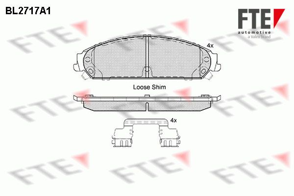 FTE Комплект тормозных колодок, дисковый тормоз 9010942