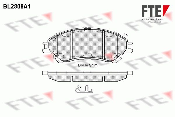 FTE Комплект тормозных колодок, дисковый тормоз 9010997