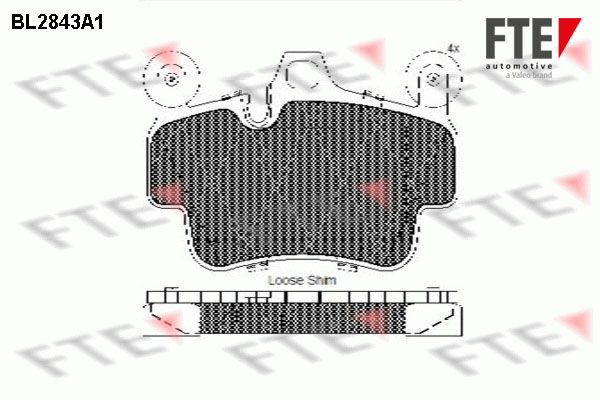 FTE Комплект тормозных колодок, дисковый тормоз 9011019