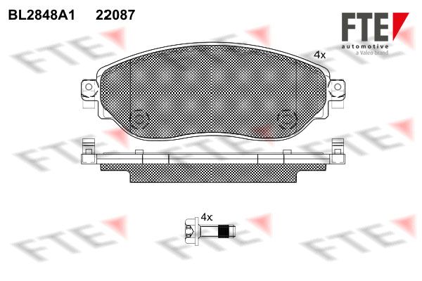 FTE Комплект тормозных колодок, дисковый тормоз 9011024