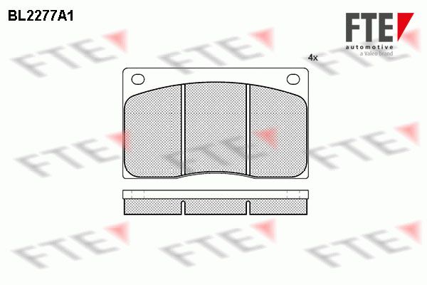 FTE Комплект тормозных колодок, дисковый тормоз 9011048