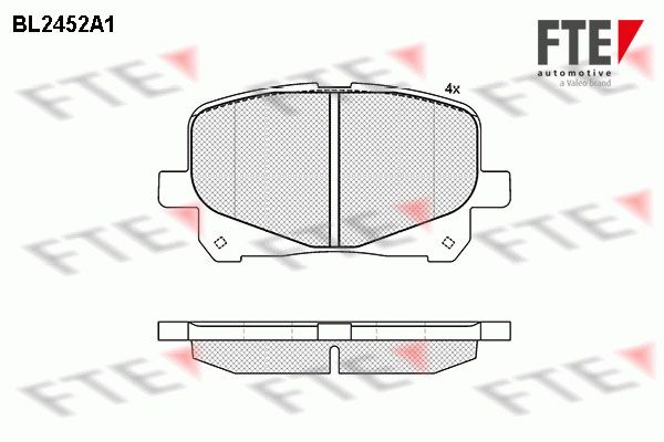 FTE Комплект тормозных колодок, дисковый тормоз 9011050