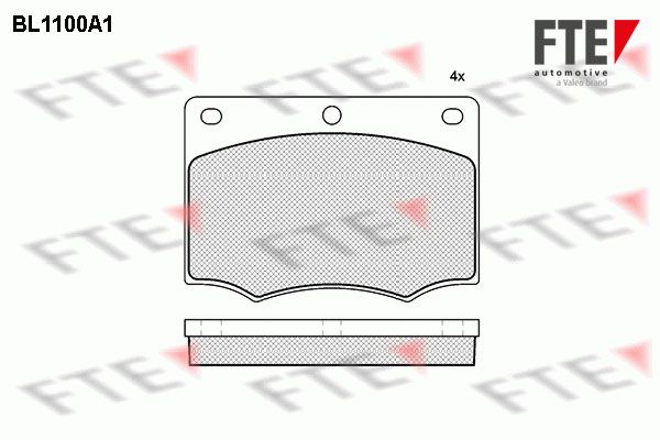FTE Комплект тормозных колодок, дисковый тормоз 9011072