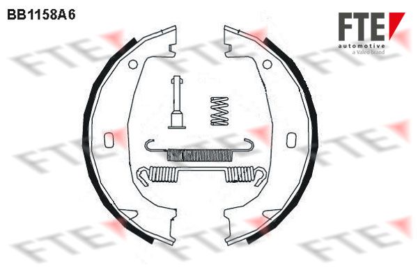 FTE Комплект тормозных колодок, стояночная тормозная с 9100030