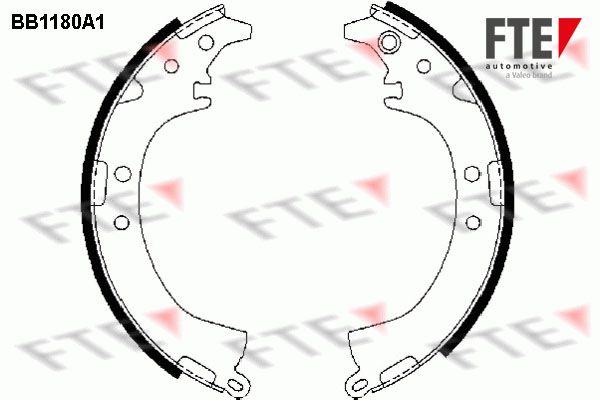 FTE stabdžių trinkelių komplektas 9100042
