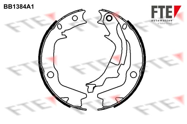 FTE Комплект тормозных колодок, стояночная тормозная с 9100126