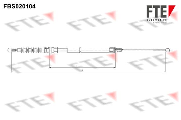 FTE Тросик, cтояночный тормоз 9250008