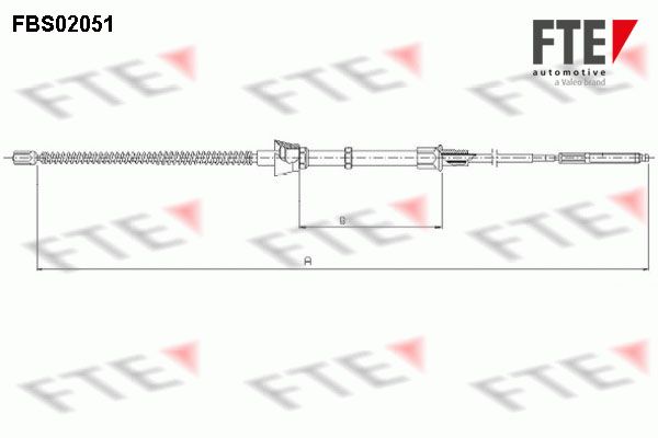 FTE Тросик, cтояночный тормоз 9250054