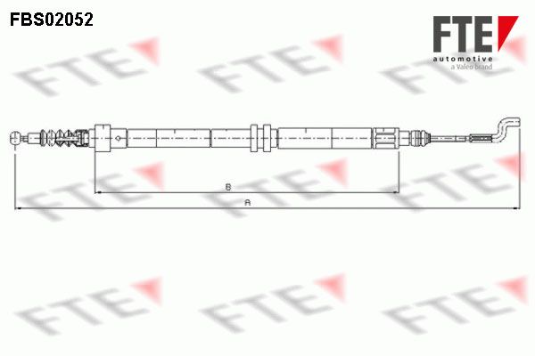 FTE Тросик, cтояночный тормоз 9250055