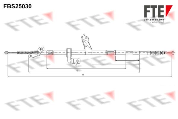 FTE Тросик, cтояночный тормоз 9250619