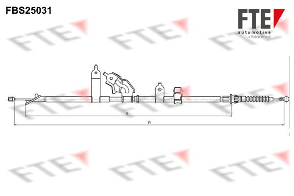 FTE Тросик, cтояночный тормоз 9250620