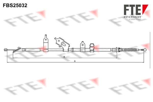 FTE Тросик, cтояночный тормоз 9250621