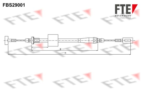 FTE Тросик, cтояночный тормоз 9250654