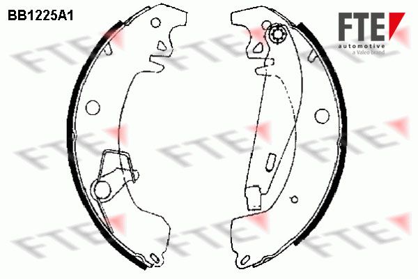 FTE Комплект тормозных колодок BB1225A1