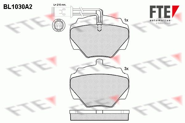 FTE Комплект тормозных колодок, дисковый тормоз BL1030A2