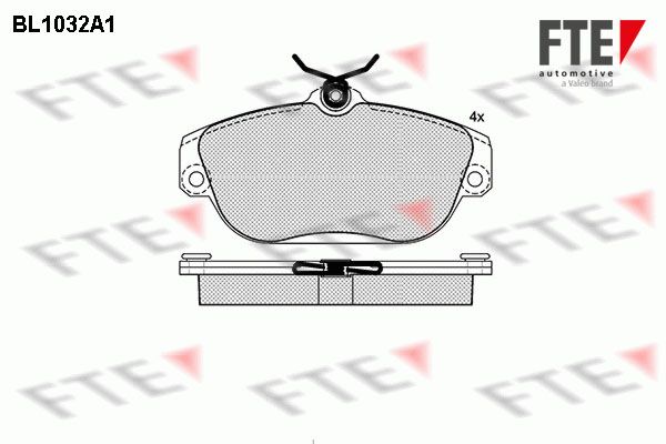 FTE Комплект тормозных колодок, дисковый тормоз BL1032A1