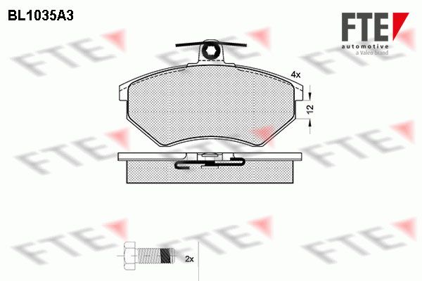 FTE Комплект тормозных колодок, дисковый тормоз BL1035A3