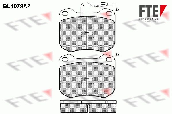 FTE Комплект тормозных колодок, дисковый тормоз BL1079A2