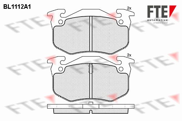 FTE Комплект тормозных колодок, дисковый тормоз BL1112A1