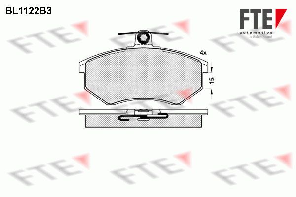 FTE Комплект тормозных колодок, дисковый тормоз BL1122B3