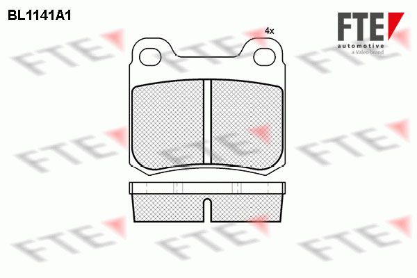 FTE Комплект тормозных колодок, дисковый тормоз BL1141A1