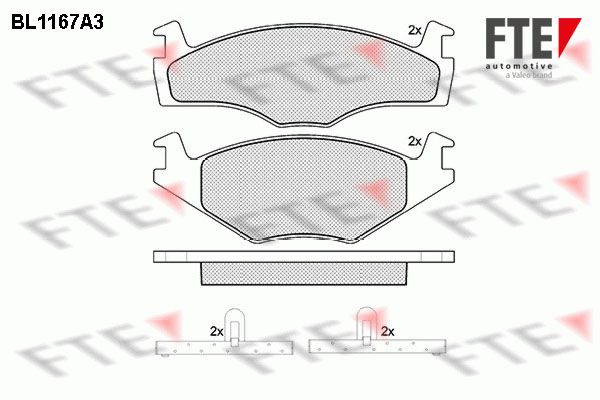 FTE Комплект тормозных колодок, дисковый тормоз BL1167A3