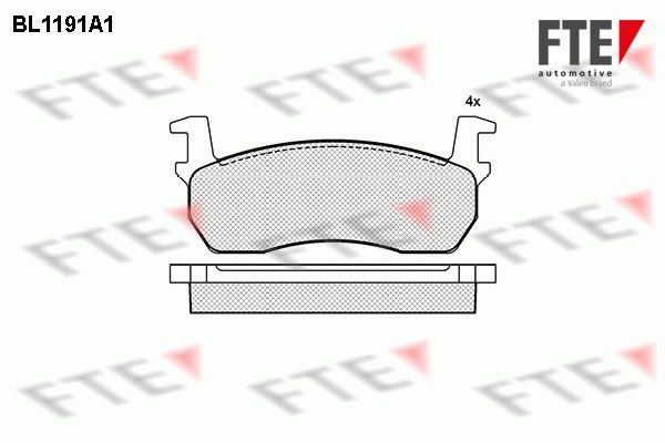 FTE Комплект тормозных колодок, дисковый тормоз BL1191A1