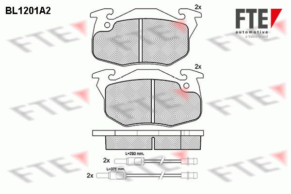 FTE Комплект тормозных колодок, дисковый тормоз BL1201A2