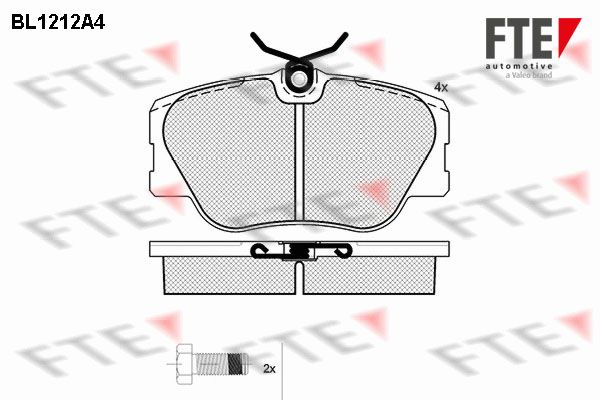 FTE Комплект тормозных колодок, дисковый тормоз BL1212A4