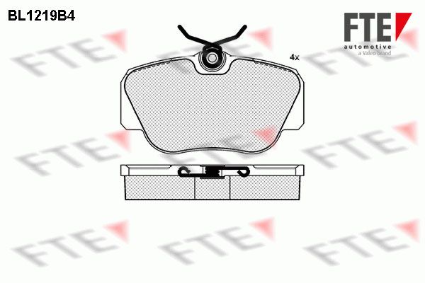 FTE Комплект тормозных колодок, дисковый тормоз BL1219B4