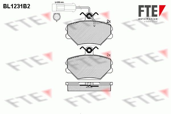 FTE Комплект тормозных колодок, дисковый тормоз BL1231B2