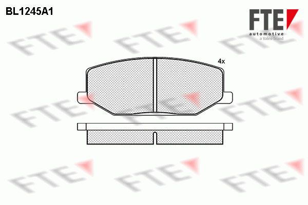 FTE Комплект тормозных колодок, дисковый тормоз BL1245A1