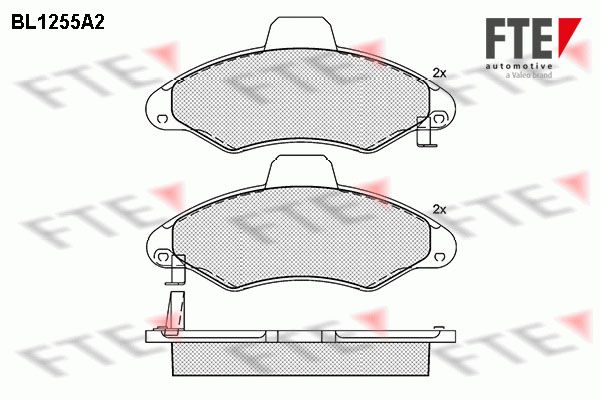 FTE Комплект тормозных колодок, дисковый тормоз BL1255A2