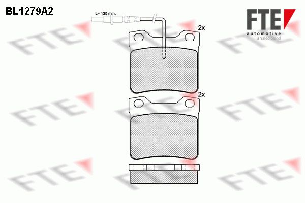 FTE Комплект тормозных колодок, дисковый тормоз BL1279A2