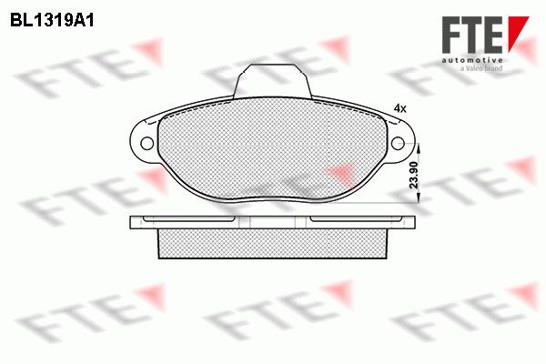 FTE Комплект тормозных колодок, дисковый тормоз BL1319A1