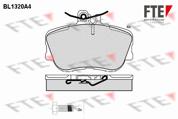 FTE Комплект тормозных колодок, дисковый тормоз BL1320A4