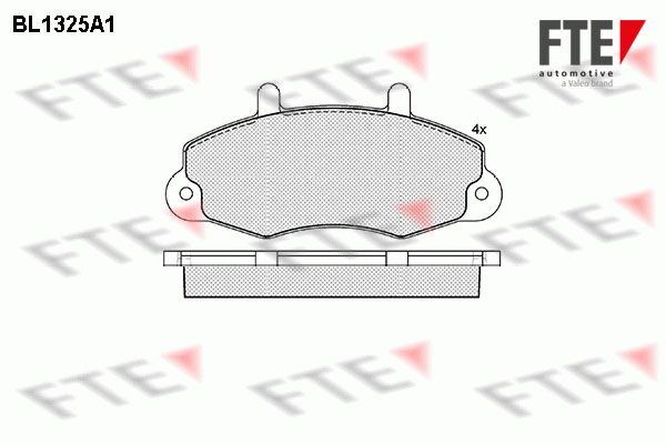 FTE Комплект тормозных колодок, дисковый тормоз BL1325A1