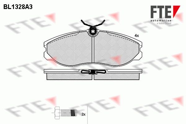 FTE stabdžių trinkelių rinkinys, diskinis stabdys BL1328A3