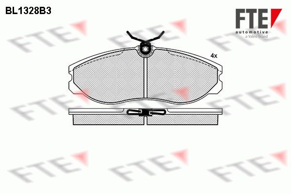 FTE stabdžių trinkelių rinkinys, diskinis stabdys BL1328B3