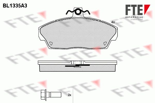 FTE Комплект тормозных колодок, дисковый тормоз BL1335A3