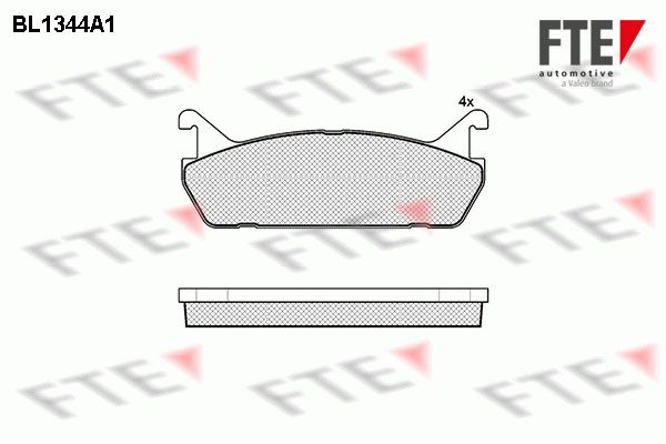 FTE Комплект тормозных колодок, дисковый тормоз BL1344A1