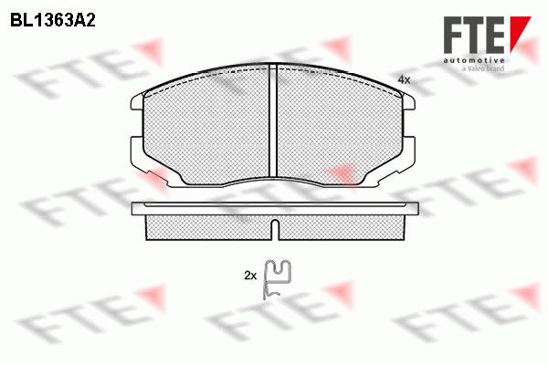FTE Комплект тормозных колодок, дисковый тормоз BL1363A2