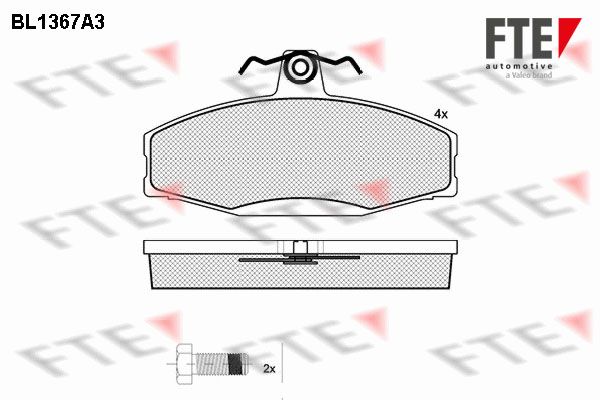 FTE Комплект тормозных колодок, дисковый тормоз BL1367A3
