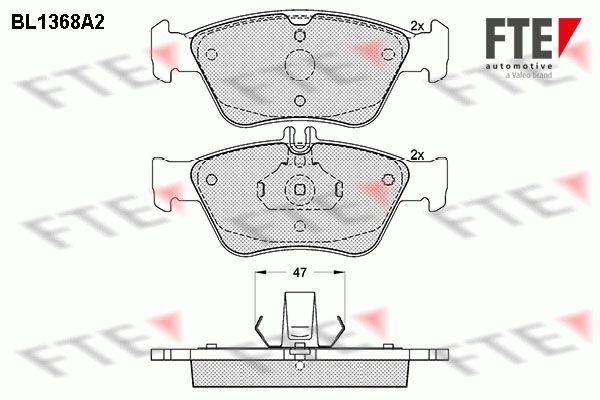 FTE Комплект тормозных колодок, дисковый тормоз BL1368A2