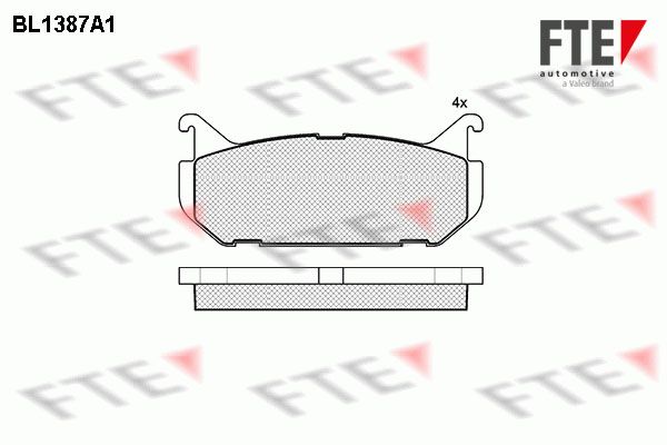 FTE Комплект тормозных колодок, дисковый тормоз BL1387A1