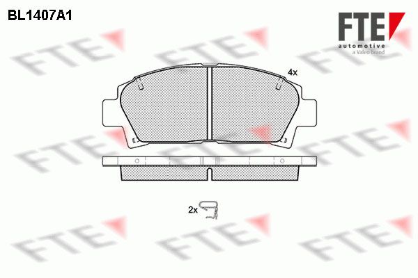 FTE Комплект тормозных колодок, дисковый тормоз BL1407A1