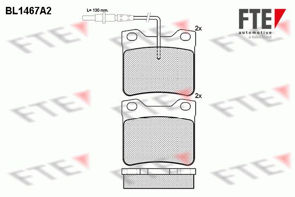 FTE Комплект тормозных колодок, дисковый тормоз BL1467A2
