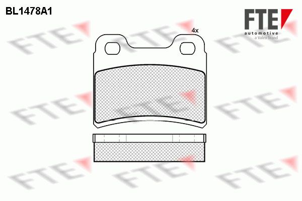FTE stabdžių trinkelių rinkinys, diskinis stabdys BL1478A1
