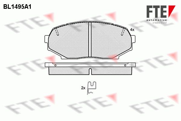 FTE Комплект тормозных колодок, дисковый тормоз BL1495A1